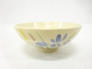 色絵　花　茶碗